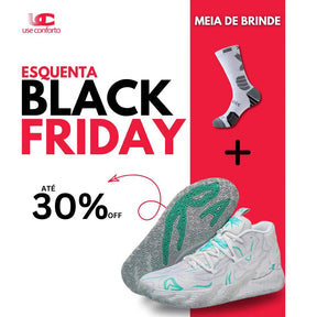 Antecipa Black - Tênis de Vôlei e Basquete USE0301 + Meia de Brinde