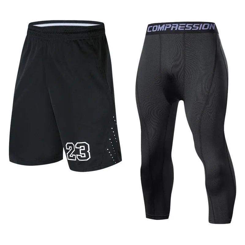 Conjunto Calça de Compressão + Bermuda de Basquete - Use Conforto