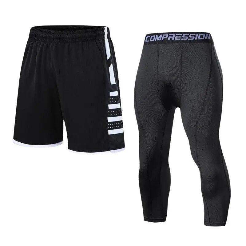 Conjunto Calça de Compressão + Bermuda de Basquete - Use Conforto