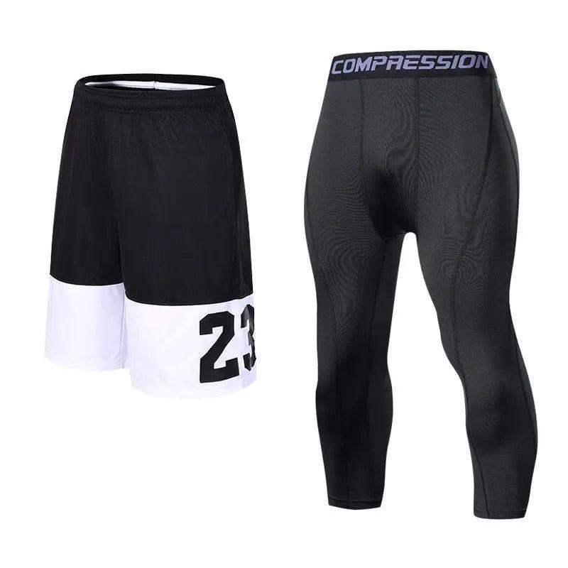 Conjunto Calça de Compressão + Bermuda de Basquete - Use Conforto