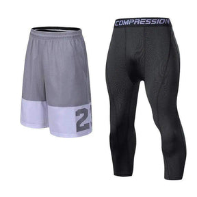 Conjunto Calça de Compressão + Bermuda de Basquete - Use Conforto