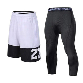 Conjunto Calça de Compressão + Bermuda de Basquete - Use Conforto