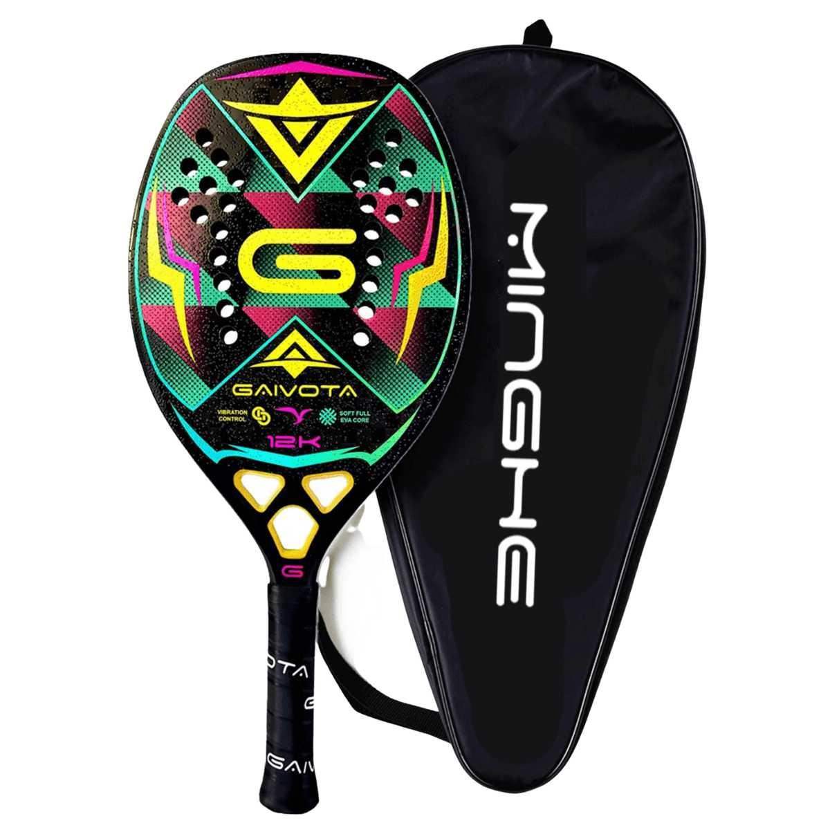 Raquete Beach Tennis - Gaivota Fibra de Carbono 12k - Use Conforto